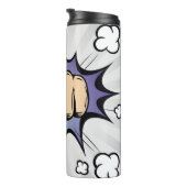 Pop Art Comic Blasen Design. Vintage Darstellung Thermosbecher (Nach rechts gedreht)