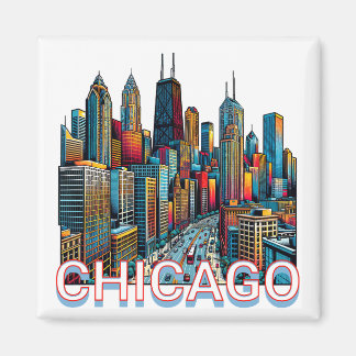 Pop Art Comic Book Art Chicago Magnet