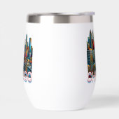 Pop Art Comic Book Chicago, Illinois Skyline (Links)