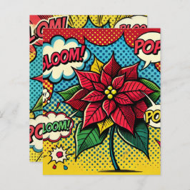 Pop Art Comic Book Poinsettia Scrapbook