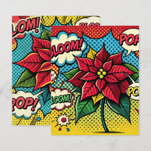 Pop Art Comic Book Poinsettia Scrapbook