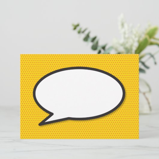 Pop Art Comic Book Speech Buble Danke (Stehend Vorderseite)