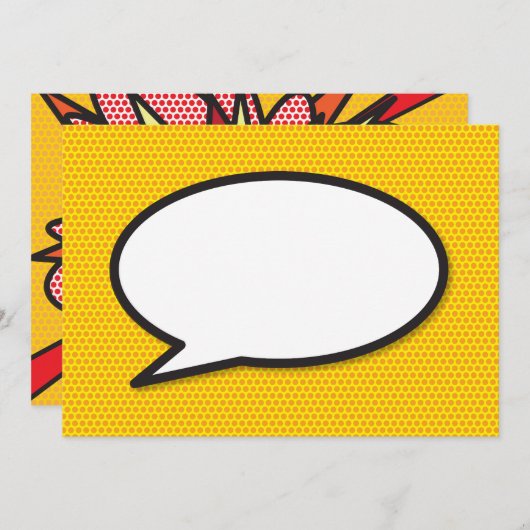 Pop Art Comic Book Speech Buble Danke (Vorne/Hinten)