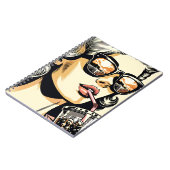 Pop Art Comic Buch Hübsche Frau Drink Soda (Linke Seite)