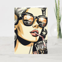 Pop Art Comic Buch Hübsche Frau Großer Sommer