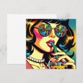 Pop Art Comic Buch Hübsche Frauen trinken Boba (Vorne/Hinten)