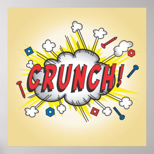 Pop Art Comic Buch inspiriert Crunch! Poster (Vorne)