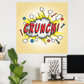 Pop Art Comic Buch inspiriert Crunch! Poster (Heimbüro)