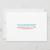 Pop Art Comic Buchbesetzung Einladung (Rückseite)