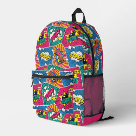 Pop Art Comic Buchdruckpaket Bedruckter Rucksack
