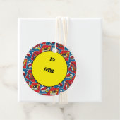 Pop Art Comic Buchführungen Geschenkanhänger (Beispiel)