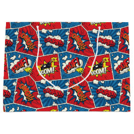 Pop Art Comic Buchführungen Große Geschenktüte