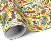 Pop Art Comic Burst Wrapping Paper Geschenkpapier (Rolleneckpunkt)