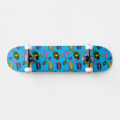 Pop Art Comic Cartoon Design Skateboard (Horizontal)