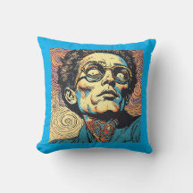 Pop-Art-Comic-Charakter-Psychedelisches Kissen