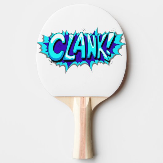 Pop Art Comic Clank! Tischtennis Schläger (Vorderseite)