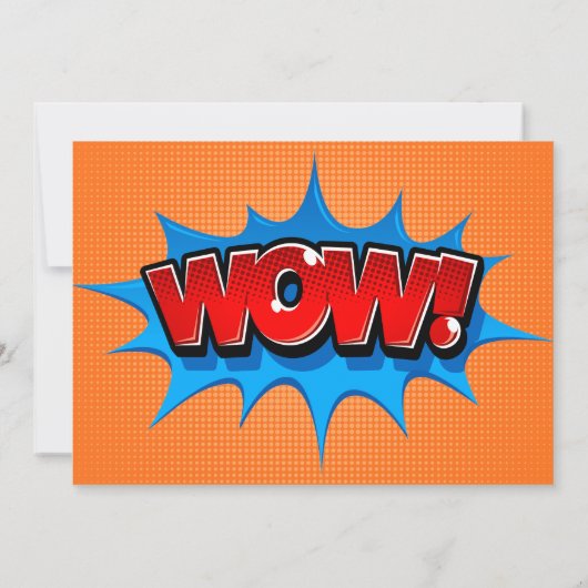 Pop Art Comic Geburtstag Einladung (Rückseite)