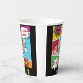 Pop Art Comic Geburtstag Pappbecher (Links)