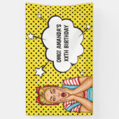 Pop-Art-Comic-Geburtstagsfeier Banner (Vertikal)