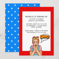 Pop Art Comic Geburtstagsparty Einladung