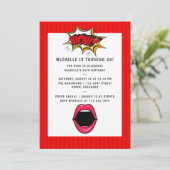 Pop Art Comic Geburtstagsparty Einladung (Stehend Vorderseite)