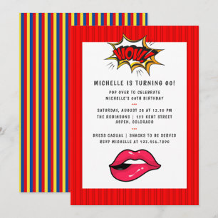 Pop Art Comic Geburtstagsparty Einladung