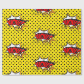 Pop Art Comic Geschenkpapier (Flach)