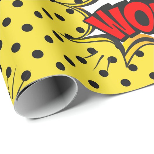 Pop Art Comic Geschenkpapier (Rolleneckpunkt)
