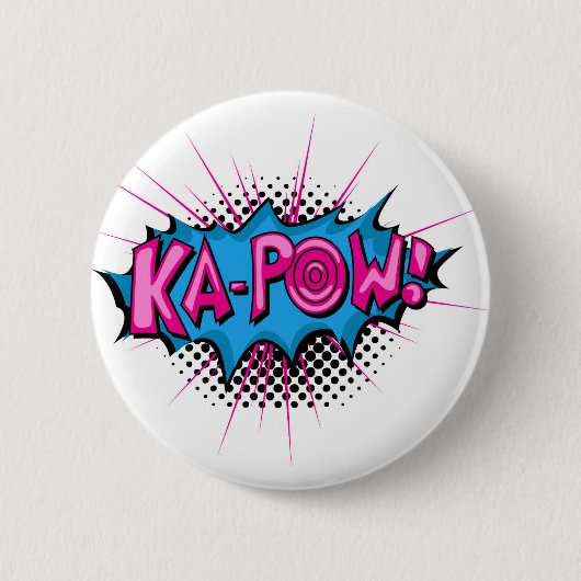 Pop Art Comic Ka-Pow! Button (Vorderseite)