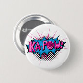 Pop Art Comic Ka-Pow! Button (Vorne & Hinten)