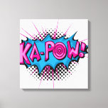 Pop Art Comic Ka-Pow! Leinwanddruck<br><div class="desc">Dieses Retro-Comic ist perfekt für jeden Super-Helden-Sammler oder Fanboy. Die hellen Grafiken haben harte Linien und kühnen Farbton.</div>