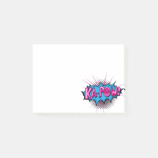 Pop Art Comic Ka-Pow! Post-it Klebezettel (Vorderseite)