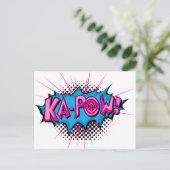 Pop Art Comic Ka-Pow! Postkarte (Stehend Vorderseite)