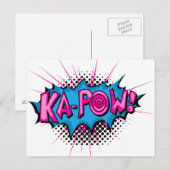 Pop Art Comic Ka-Pow! Postkarte (Vorne/Hinten)