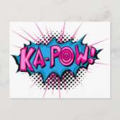 Pop Art Comic Ka-Pow! Postkarte (Vorderseite)