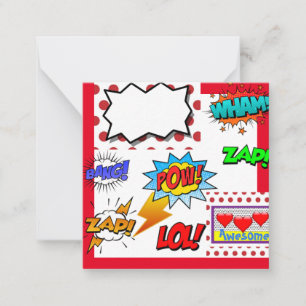 Pop Art, Comic Mitteilungskarte