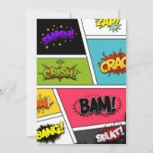 Pop Art Comic Party Einladungen buchen (Rückseite)