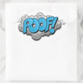 Pop Art Comic Poof! Ovaler Aufkleber (Tasche)