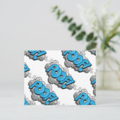 Pop-Art-Comic-Puff! Postkarte (Stehend Vorderseite)