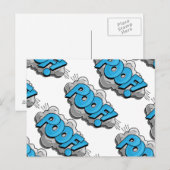 Pop-Art-Comic-Puff! Postkarte (Vorne/Hinten)