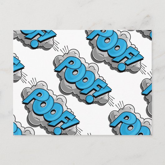 Pop-Art-Comic-Puff! Postkarte (Vorderseite)