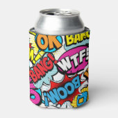 Pop Art Comic: Retro Nahtloses Muster Dosenkühler (Kanne Vorderseite)