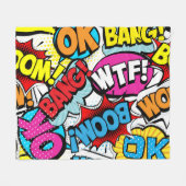 Pop Art Comic: Retro Nahtloses Muster Fleecedecke (Vorderseite (Horizontal))