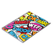 Pop Art Comic: Retro Nahtloses Muster Notizblock (Linke Seite)