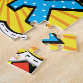Pop Art Comic: Retro Nahtloses Muster Puzzle (Seite)