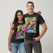 Pop Art Comic: Retro Nahtloses Muster T-Shirt (Unisex)