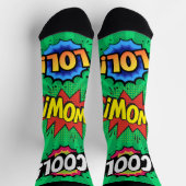 Pop Art Comic sprechen Blasen Socken (Oben)