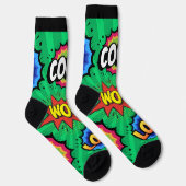 Pop Art Comic sprechen Blasen Socken (Rechts)