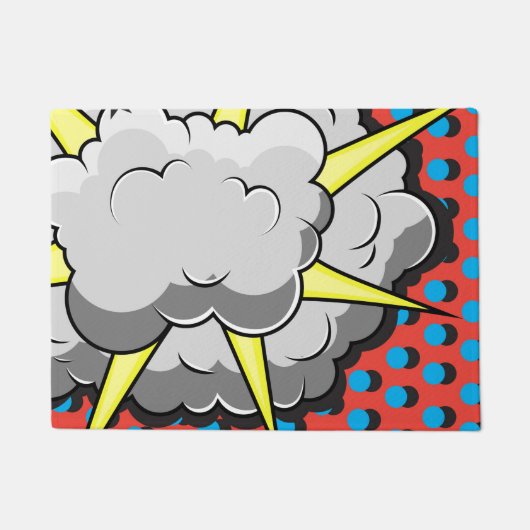 Pop-Art-Comic-Stil-Explosion Fußmatte (Vorderseite)