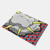 Pop-Art-Comic-Stil-Explosion Fußmatte (Schrägansicht)